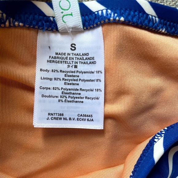 NWT J Crew bikini bottom blue and white stripes Small - Picture 4 of 4